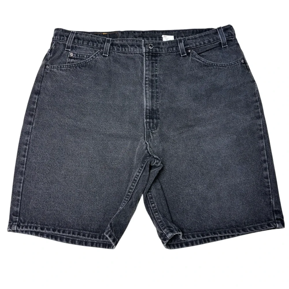 Vintage Levi's‎ 550 Relaxed Fit Black Denim Shorts Men's W42 11-95 Orange tag